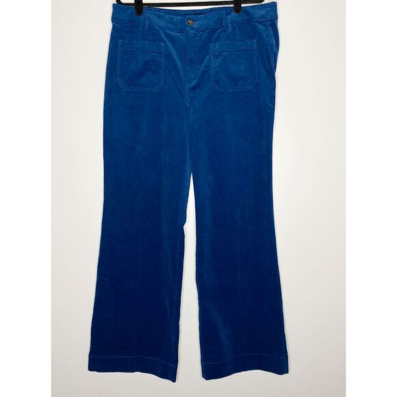 New J. Crew Lizzie Corduroy High Rise Wide Leg Patch Pocket Pant Women's 34 T - Picture 1 of 8